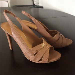 NIB NINE WEST NATURAL SLINGBACK HEELS SIZE 7